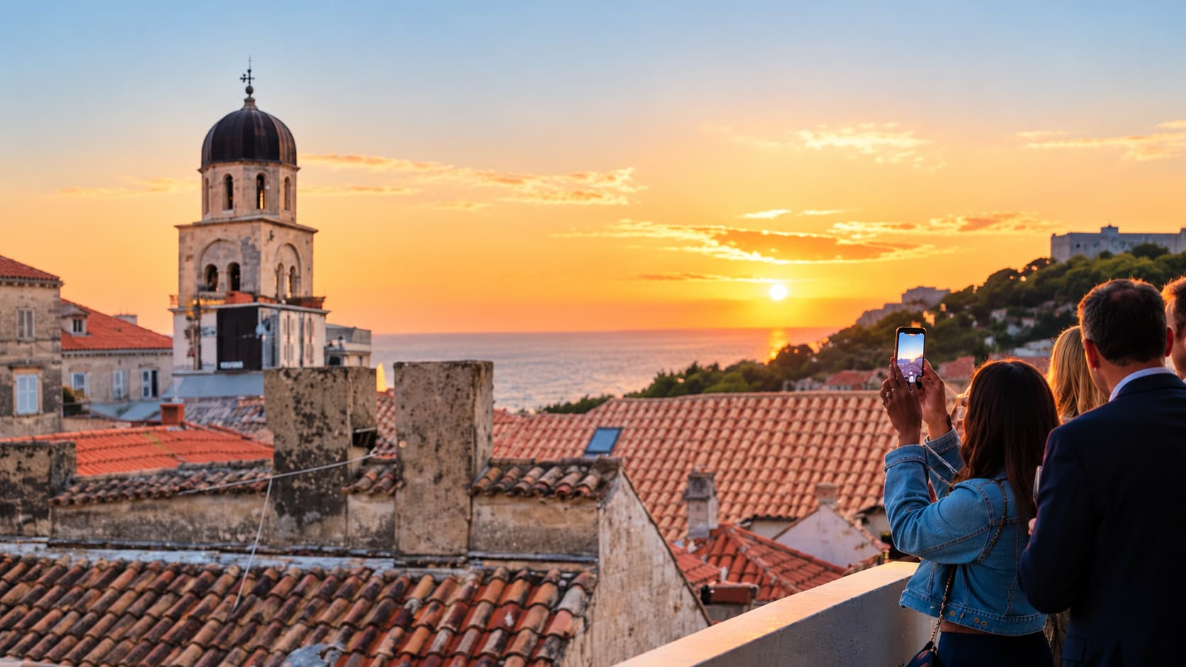 Dubrovnik u zlatnom zalasku sunca